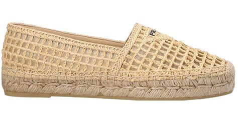 prada raffia flats|Prada nylon espadrilles.